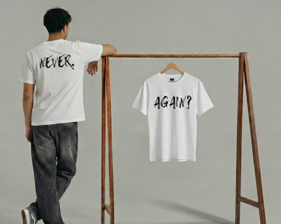 Never Again Club Duality Alternate Oversized Tee [white]