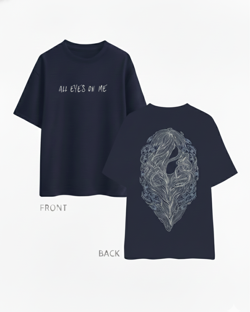 Never Again Club Narc All Eyes Oversized Tee [blue]