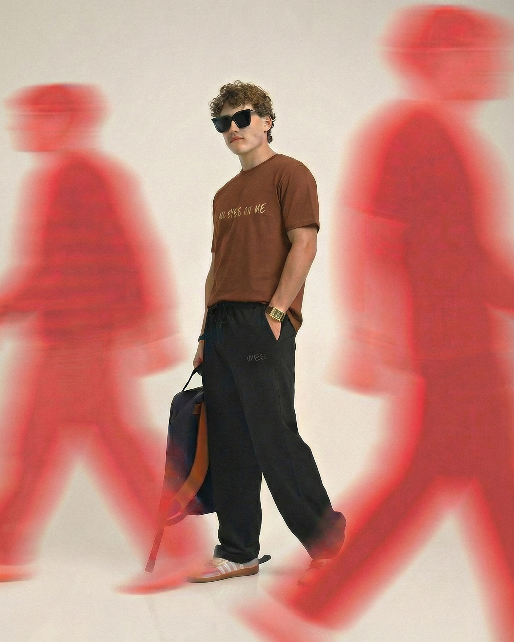 Never Again Club Narc All Eyes Oversized Tee [brown]