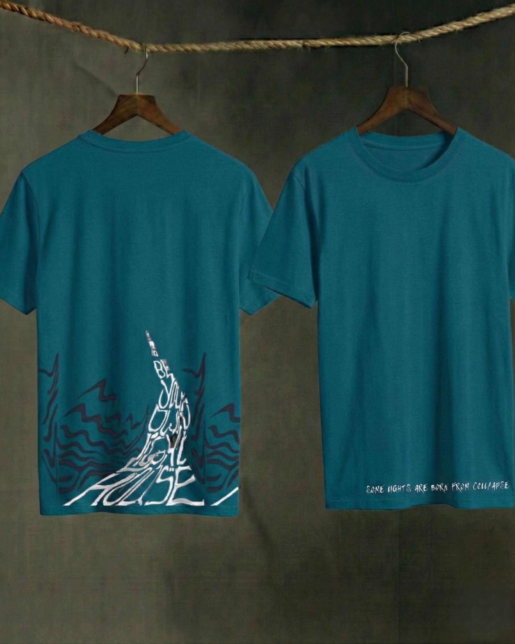 Never Again Club Muted Collapse Oversized Tee [Blue]