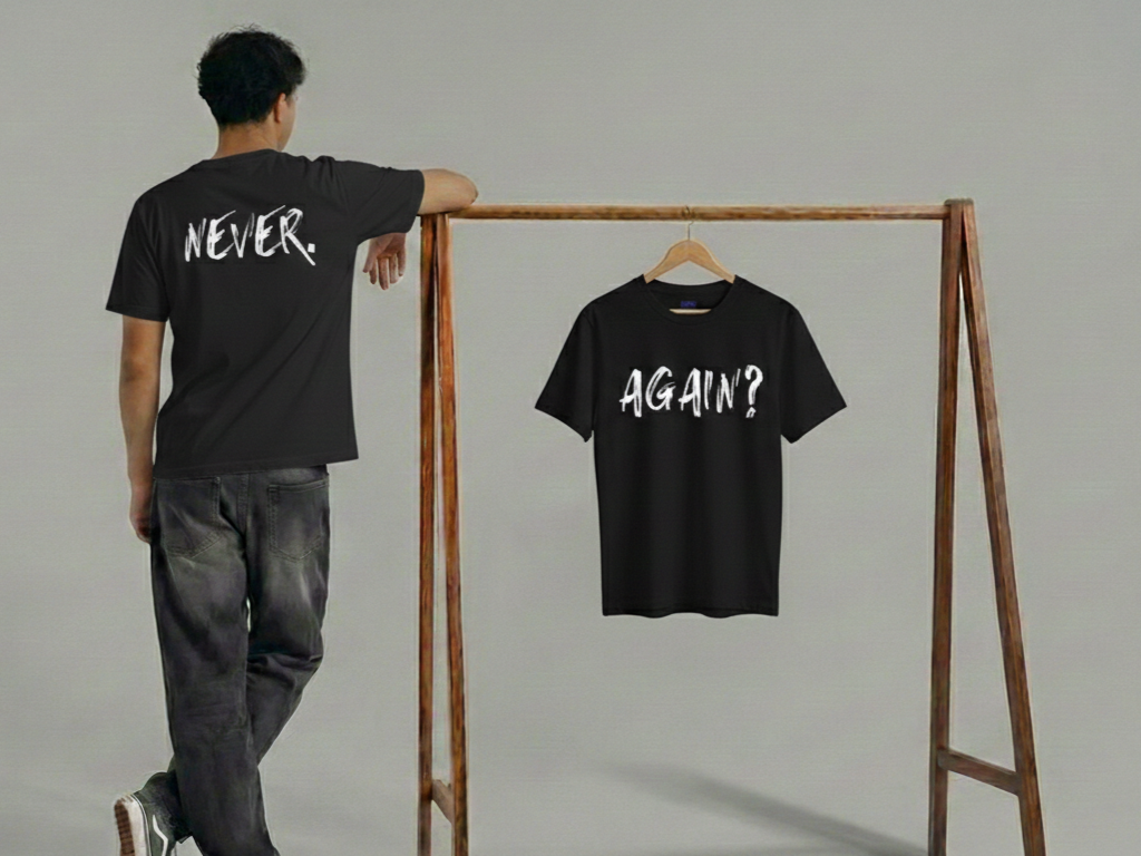 Never Again Club Duality Alternate Oversized Tee [black]