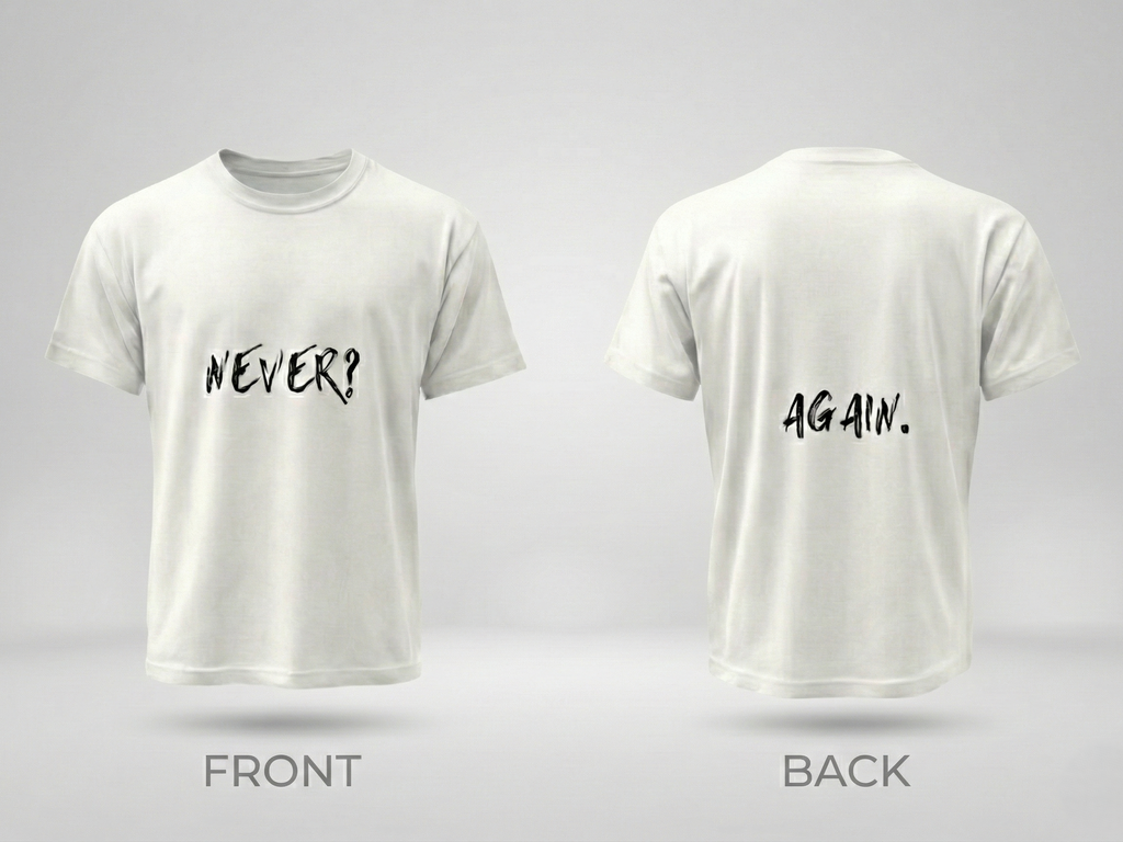 Never Again Club Duality Oversized Tee [white]