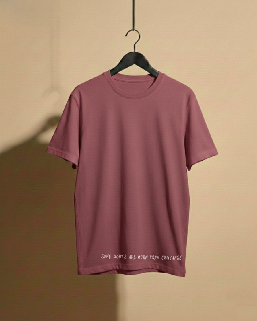Never Again Club Muted Collapse Oversized Tee [Dusty Rose]