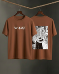 Never Again Club Narc Too Aware Oversized Tee [brown]