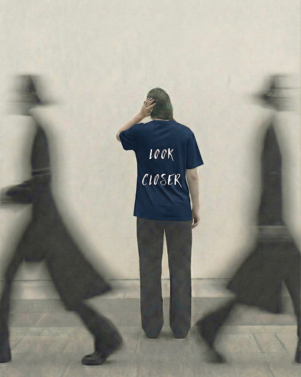 Never Again Club Narc Look Closer Oversized Tee [blue]