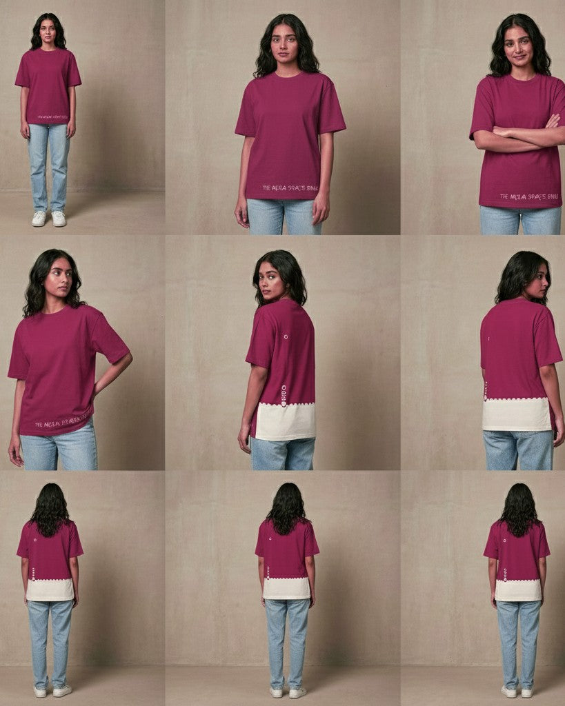 Never Again Club Muted Break Oversized Tee [Dusty Rose]
