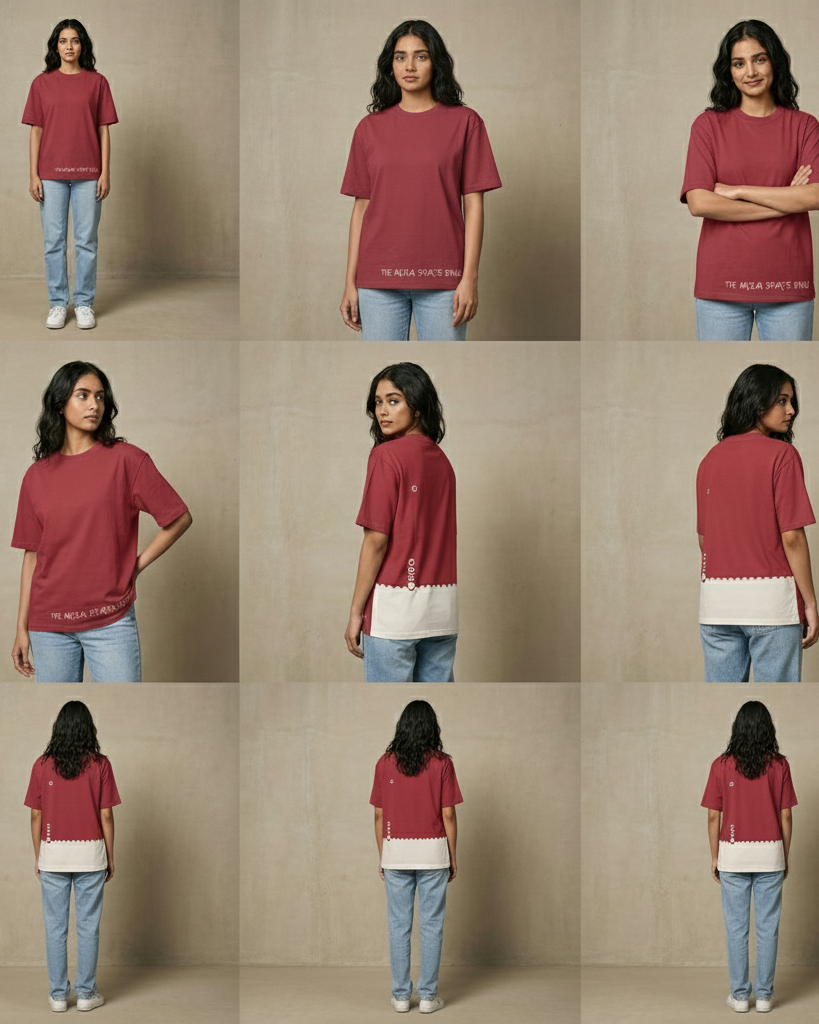 Never Again Club Muted Break Oversized Tee [Red]