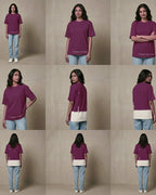 Never Again Club Muted Break Oversized Tee [Violet]