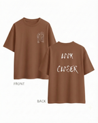 Never Again Club Narc Look Closer Oversized Tee [brown]