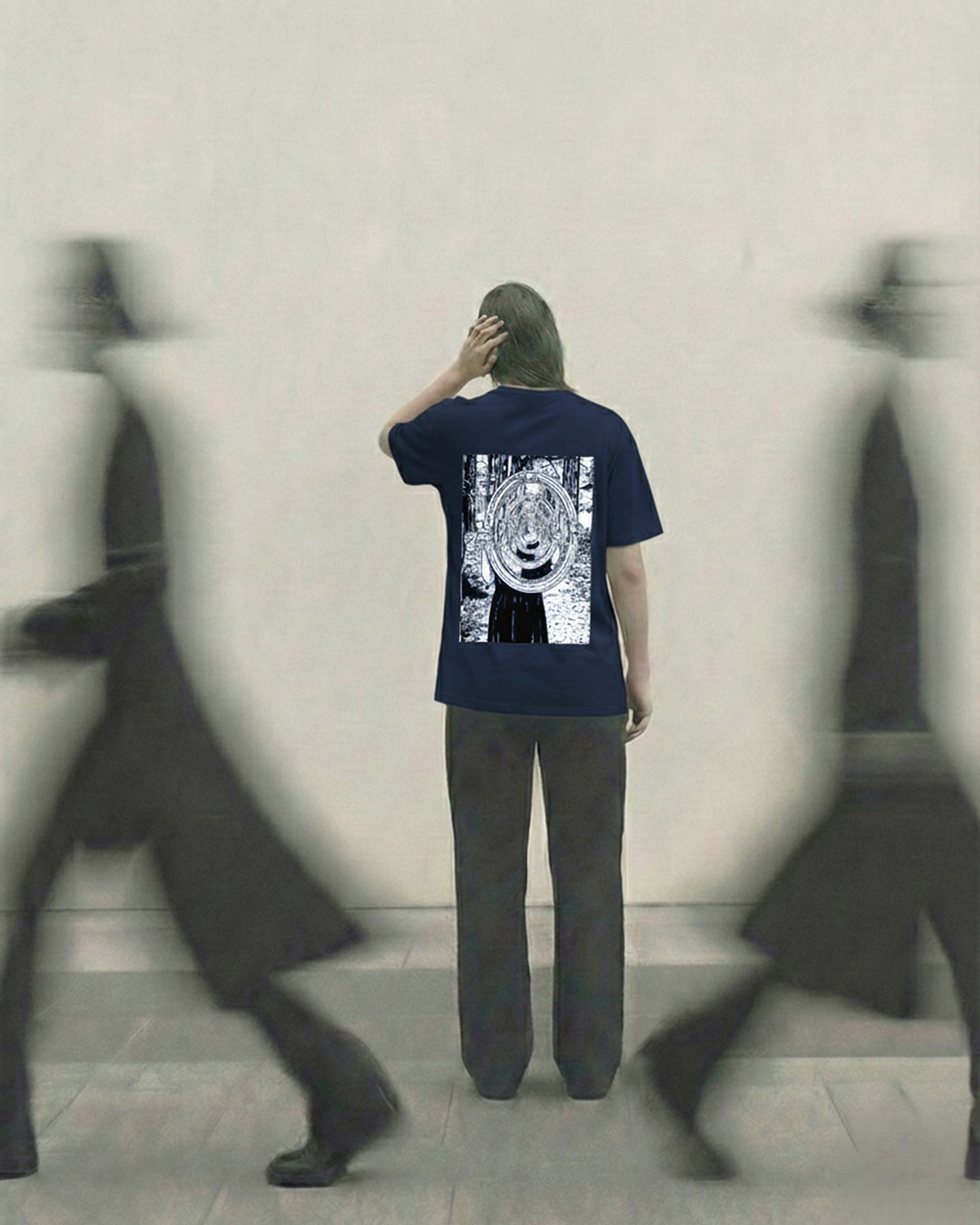 Never Again Club Narc Too Aware Oversized Tee [blue]