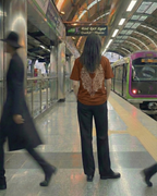 Never Again Club Narc All Eyes Oversized Tee [brown]