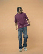 Never Again Club Muted Break Oversized Tee [Violet]