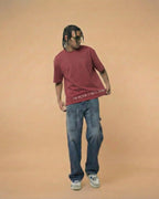 Never Again Club Muted Break Oversized Tee [Red]