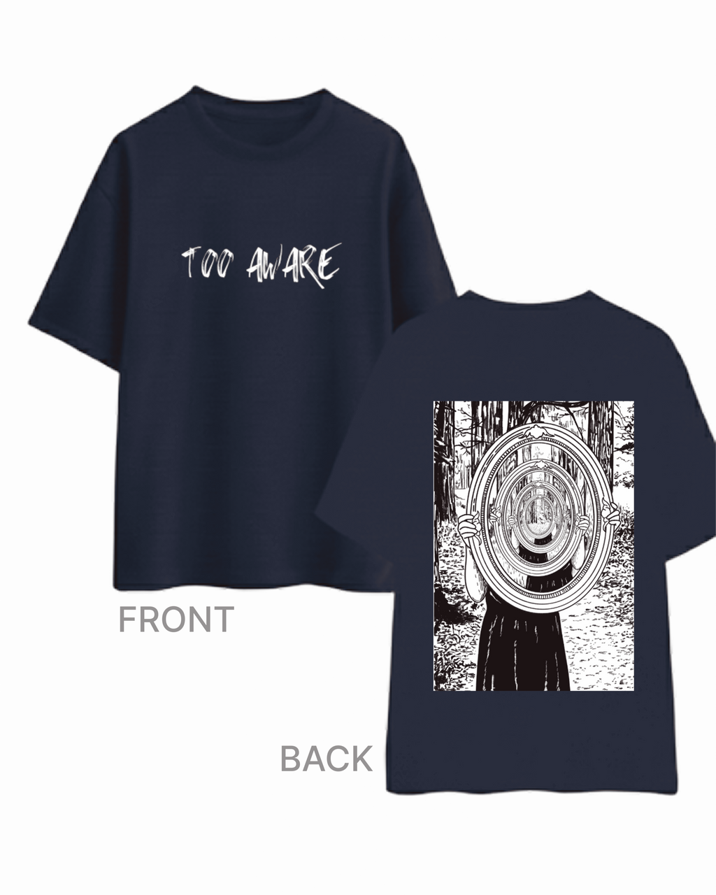 Never Again Club Narc Too Aware Oversized Tee [blue]