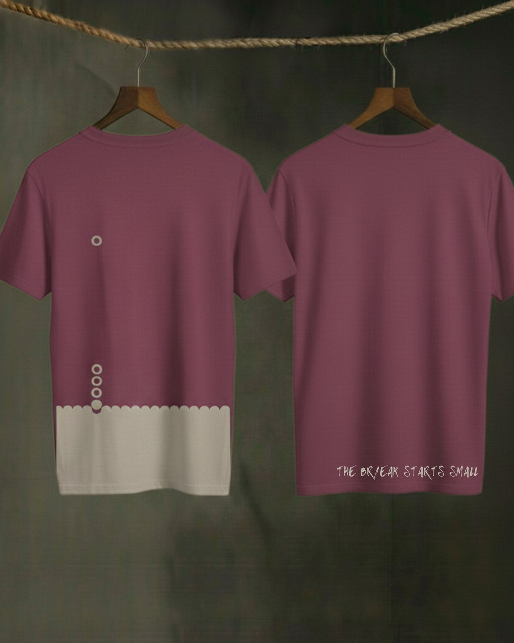 Never Again Club Muted Break Oversized Tee [Dusty Rose]