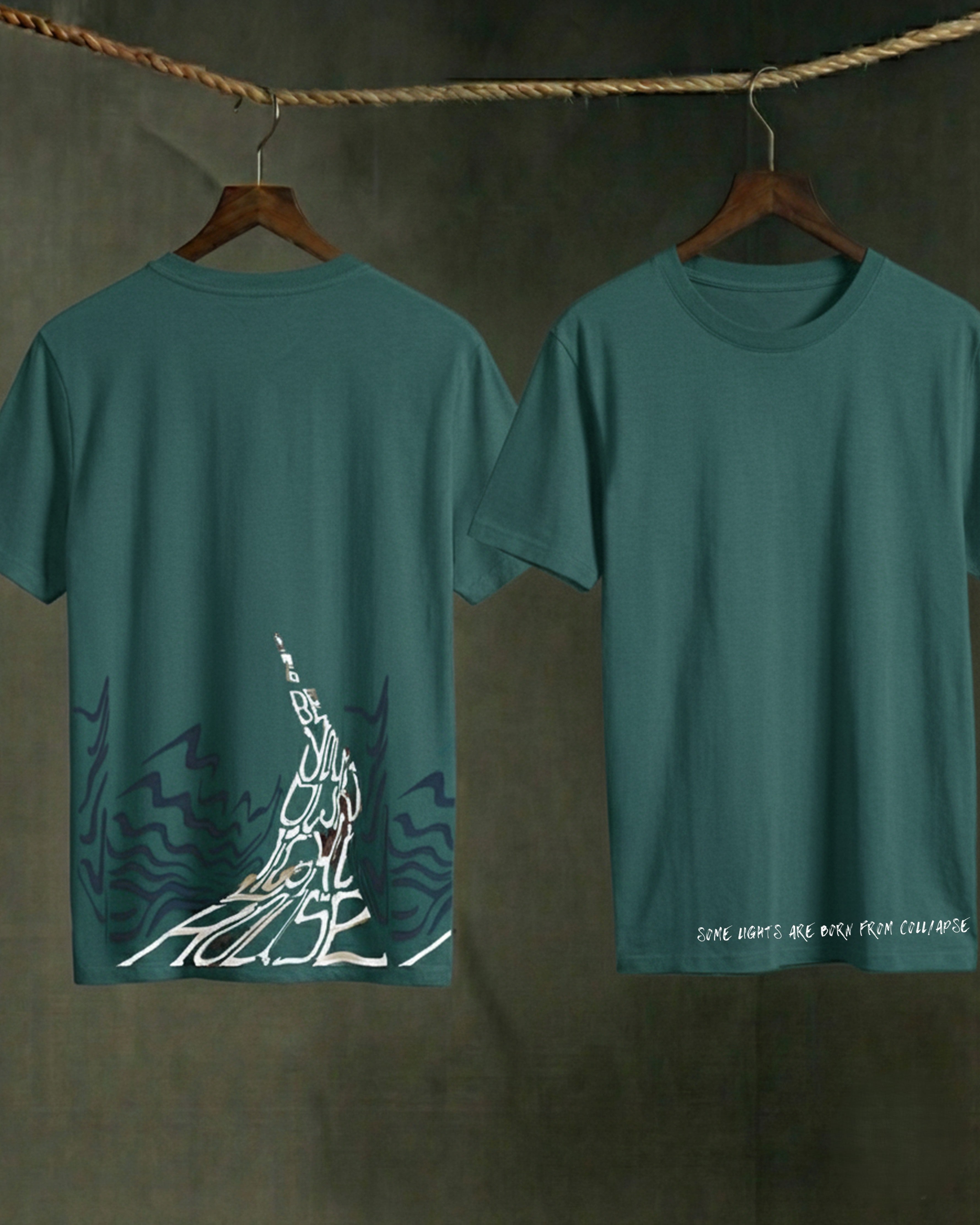 Never Again Club Muted Collapse Oversized Tee [Teal]