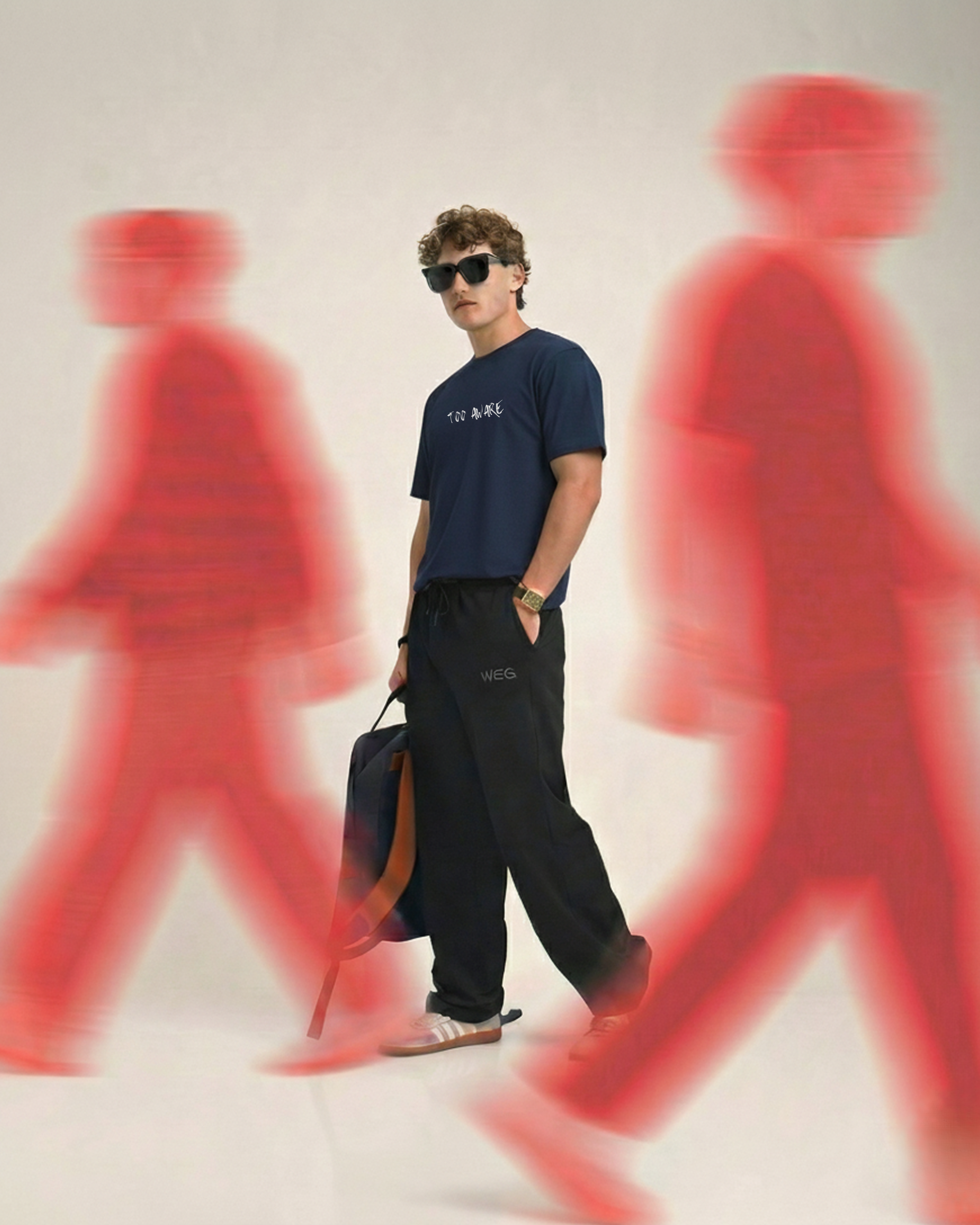 Never Again Club Narc Too Aware Oversized Tee [blue]