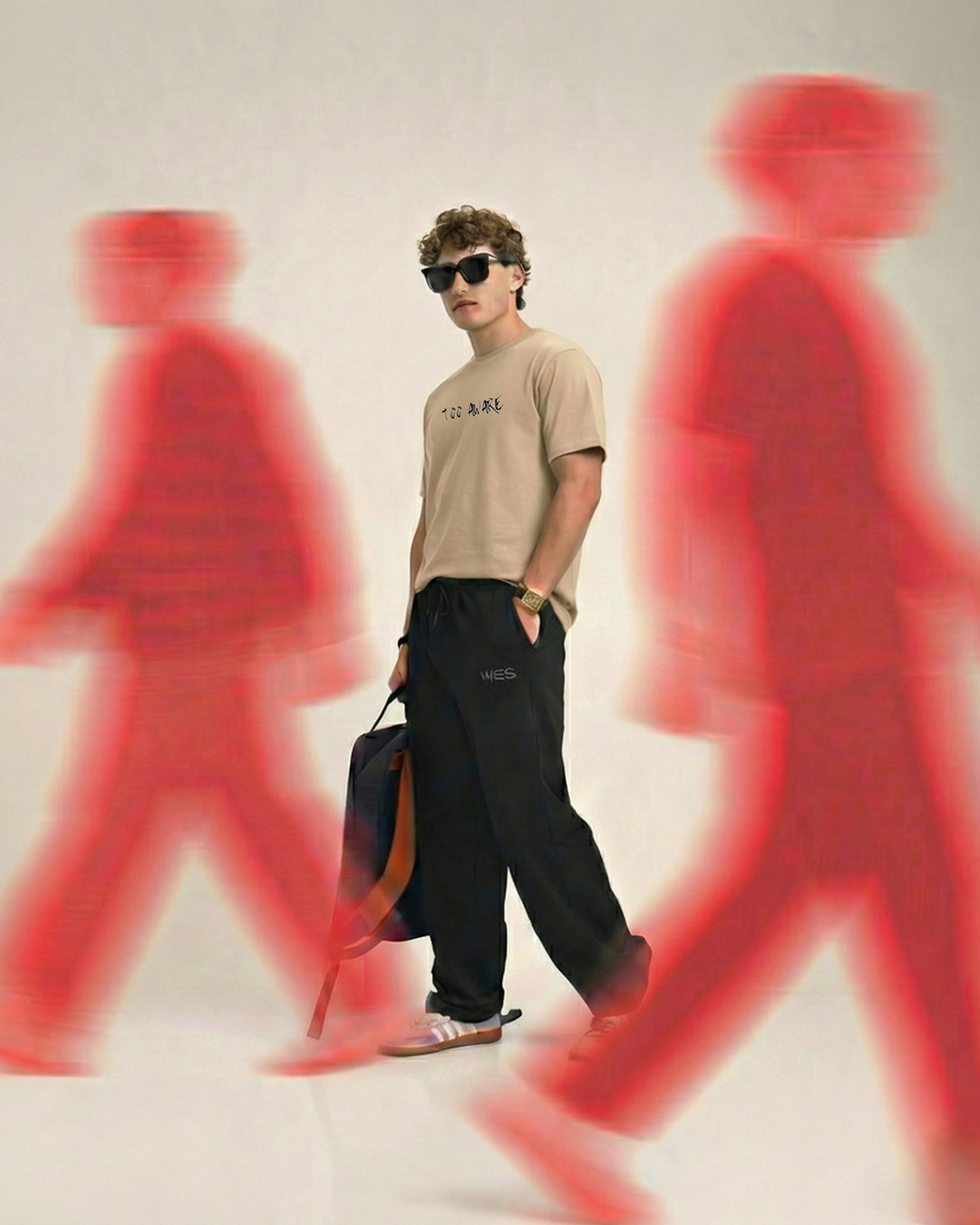 Never Again Club Narc Too Aware Oversized Tee [Beige]