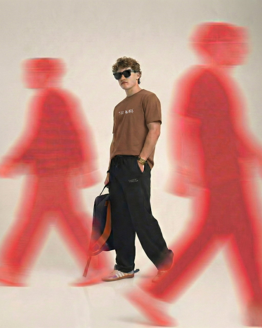 Never Again Club Narc Too Aware Oversized Tee [brown]