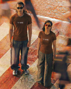 Never Again Club Narc Too Aware Oversized Tee [brown]