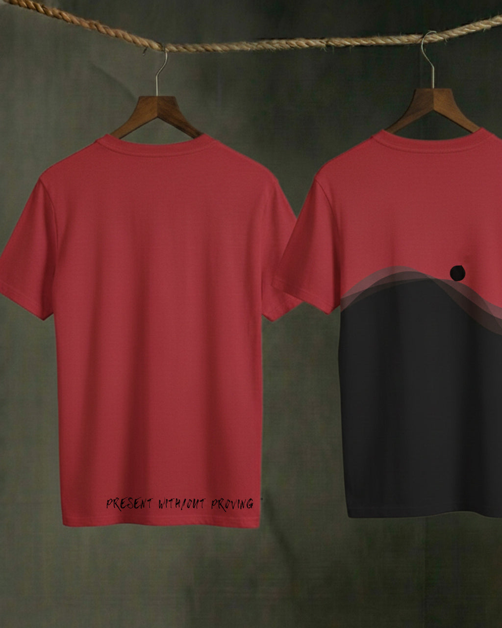Never Again Club Muted Present Oversized Tee [Red]