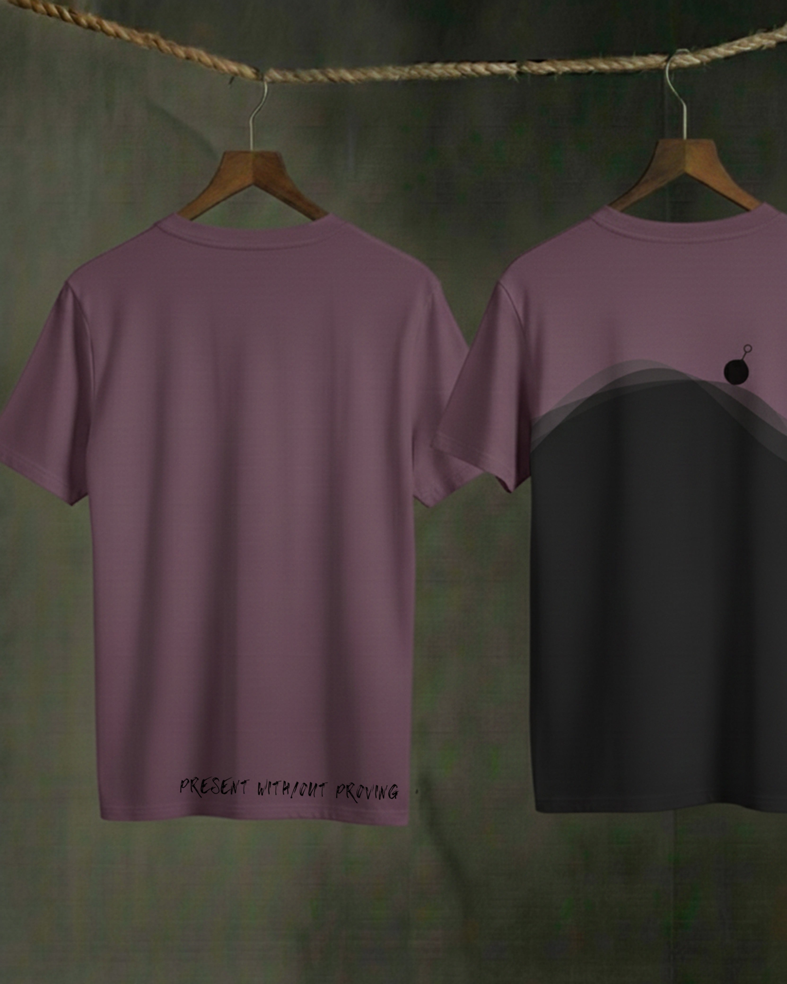 Never Again Club Muted Present Oversized Tee [Violet]