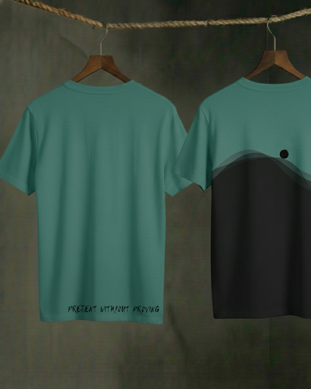 Never Again Club Muted Present Oversized Tee [Teal]