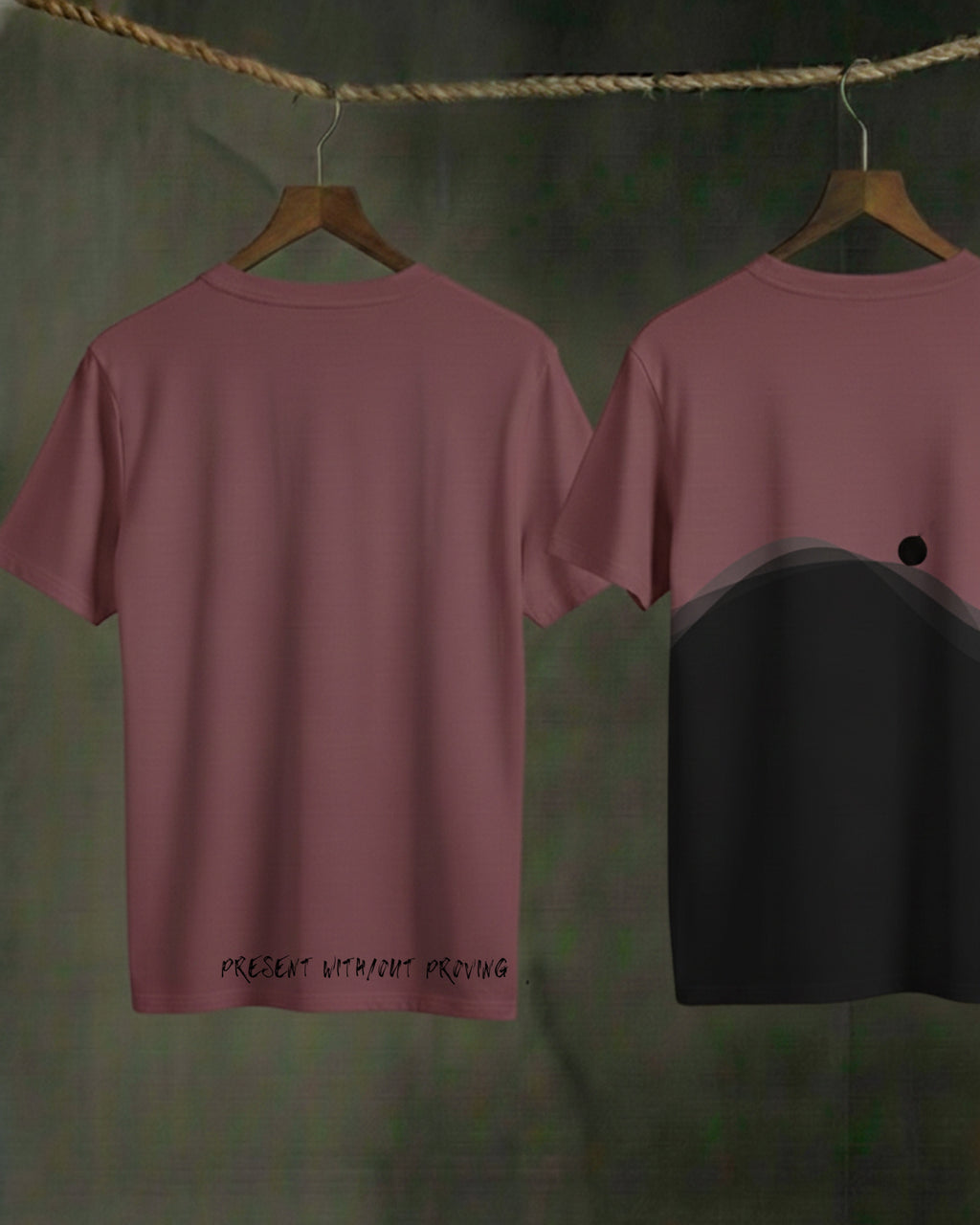 Never Again Club Muted Present Oversized Tee [Dusty Rose]