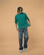 Never Again Club Muted Collapse Oversized Tee [Teal]