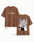 Never Again Club Narc Too Aware Oversized Tee [brown]
