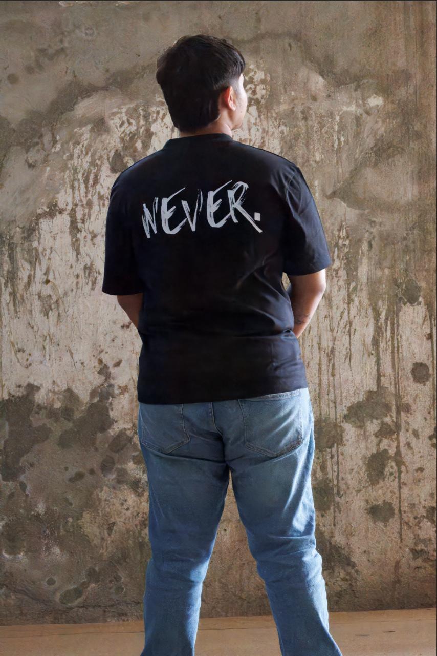 Never Again Club Duality Alternate Oversized Tee [Black]