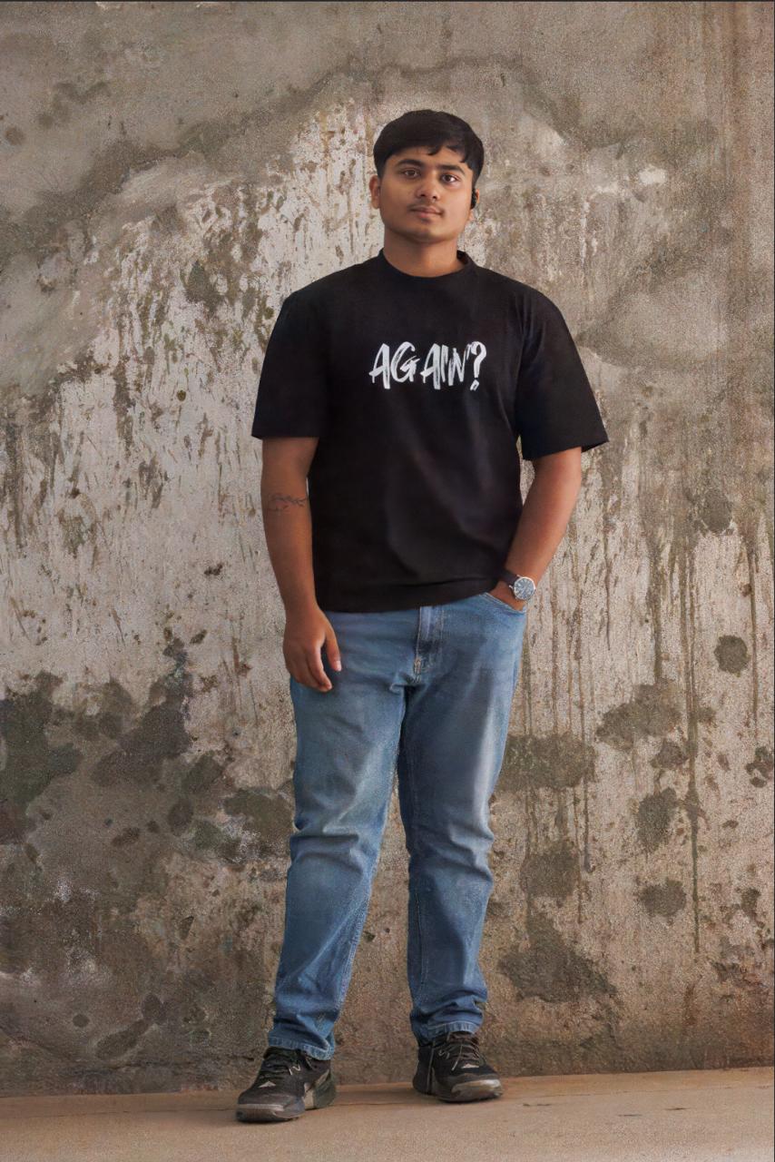 Never Again Club Duality Alternate Oversized Tee [Black]