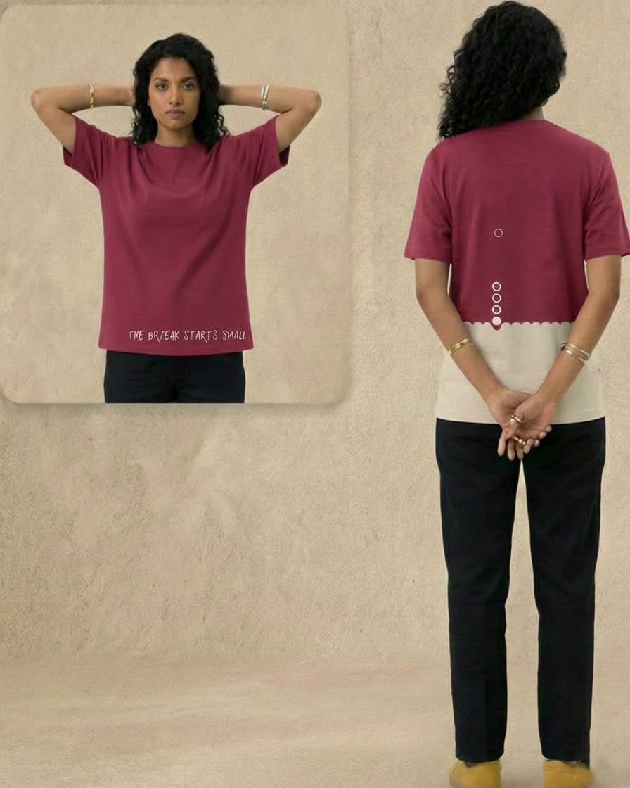 Never Again Club Muted Break Oversized Tee [Dusty Rose]