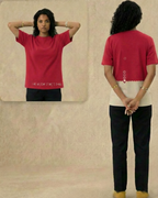 Never Again Club Muted Break Oversized Tee [Red]