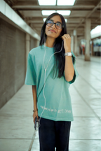 Never Again Club Muted Break Oversized Tee [Sea Green]