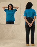 Never Again Club Muted Present Oversized Tee [Blue]