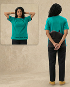 Never Again Club Muted Present Oversized Tee [Teal]